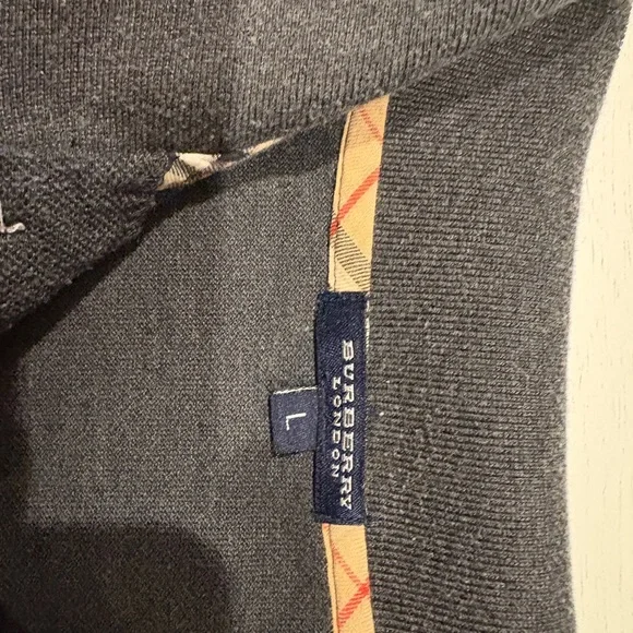 Burberry Charcoal Knit with Signature Check Accent - Picture 2 of 4